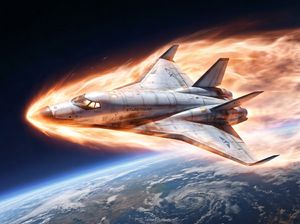 Reentry Shuttle Above Earth