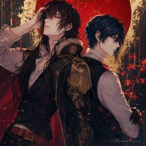 Back-to-Back Dark Bishounen Portrait