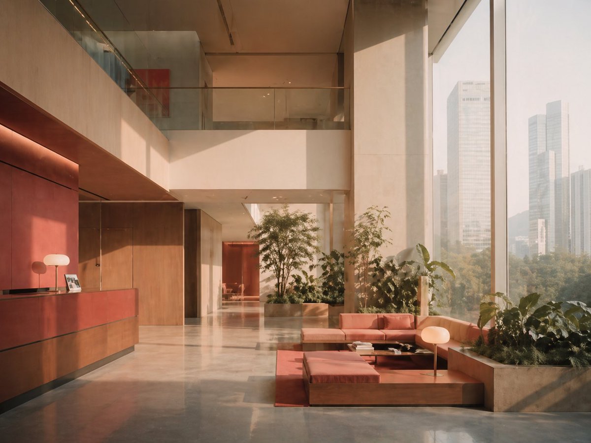 Sunlit Luxury Modern Lobby