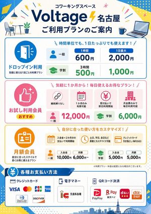 Japanese Coworking Pricing Flyer