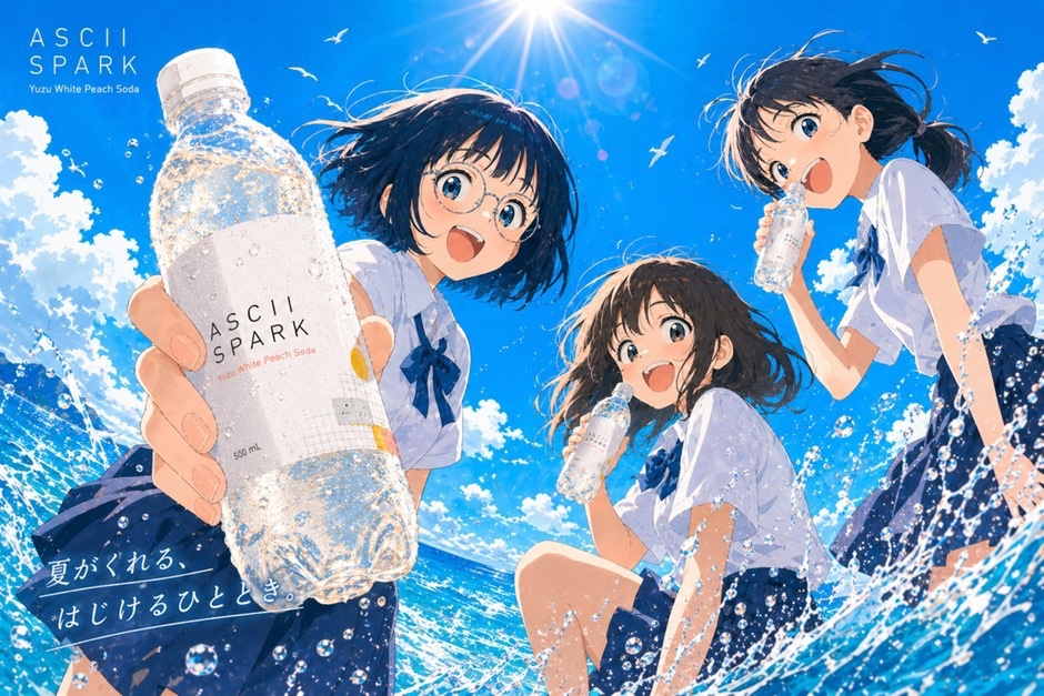 Anime Summer Soda Ad Poster