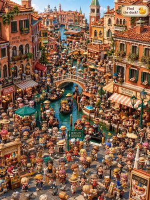Hidden Duck in Chibi Venice