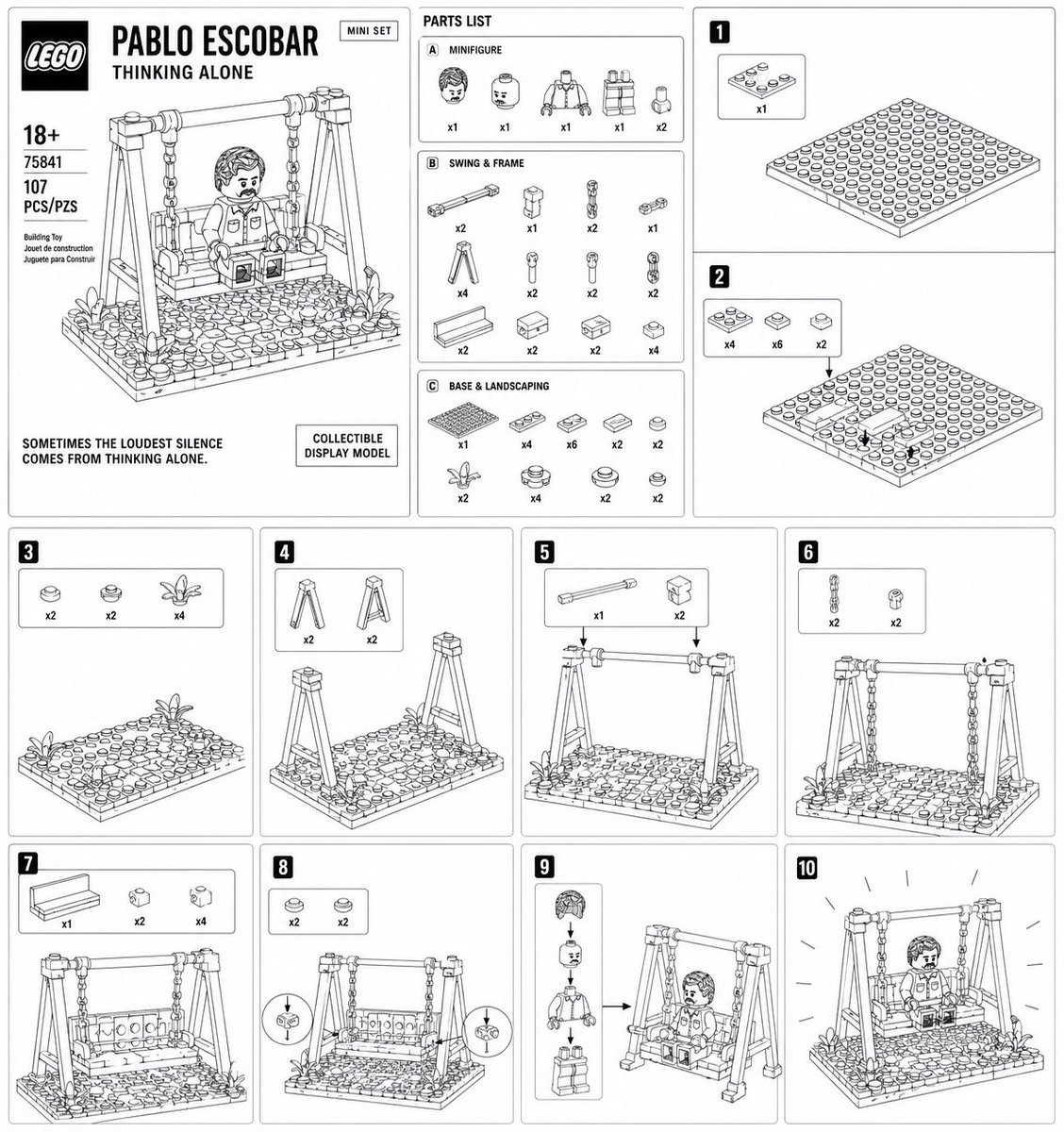 Infographic / Edu Visual - LEGO Mini Set Instruction Poster generated image example