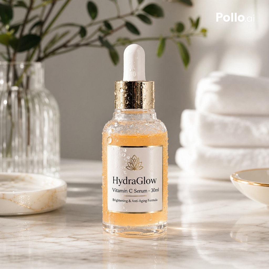 E-commerce Main Image - Luxury Vitamin C Serum Product Shot - Image 1