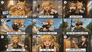 Anime Schoolgirl Late Morning Comic
