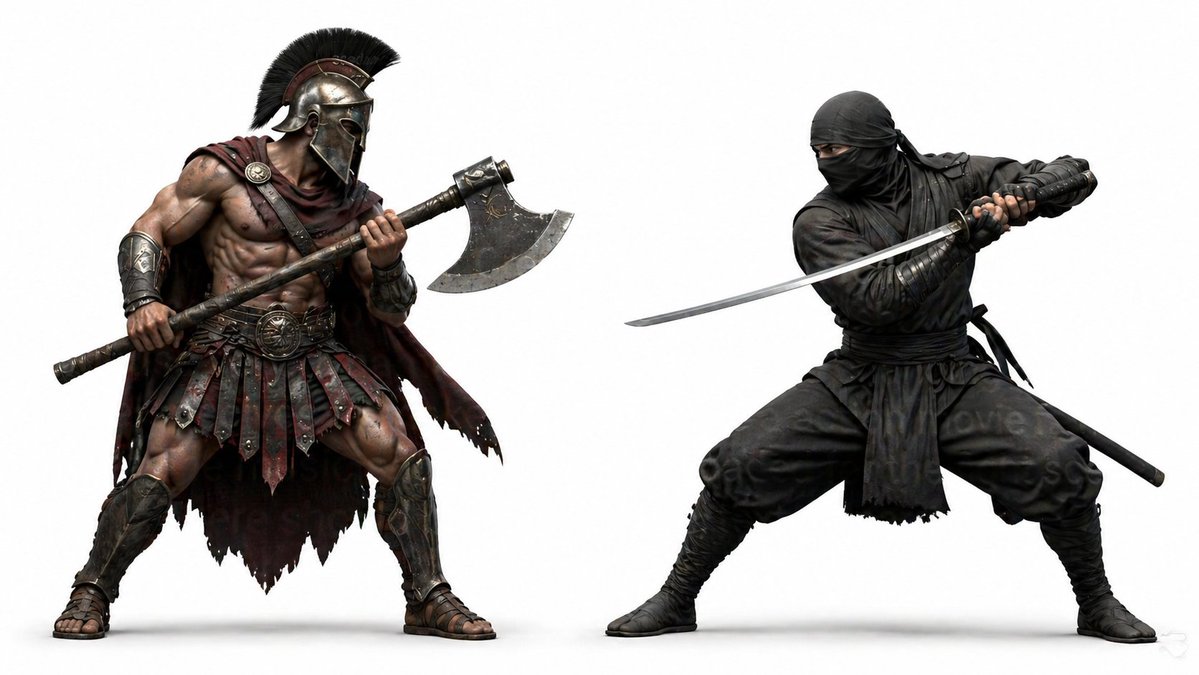 Sample output image for 3D Gaming Character Battle Scene