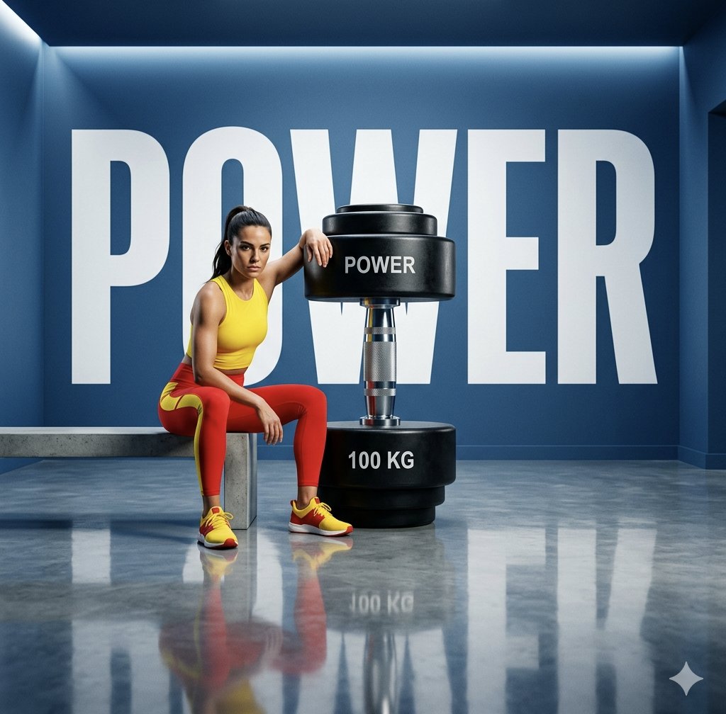 Sample output image for Bold Editorial Fitness Portrait