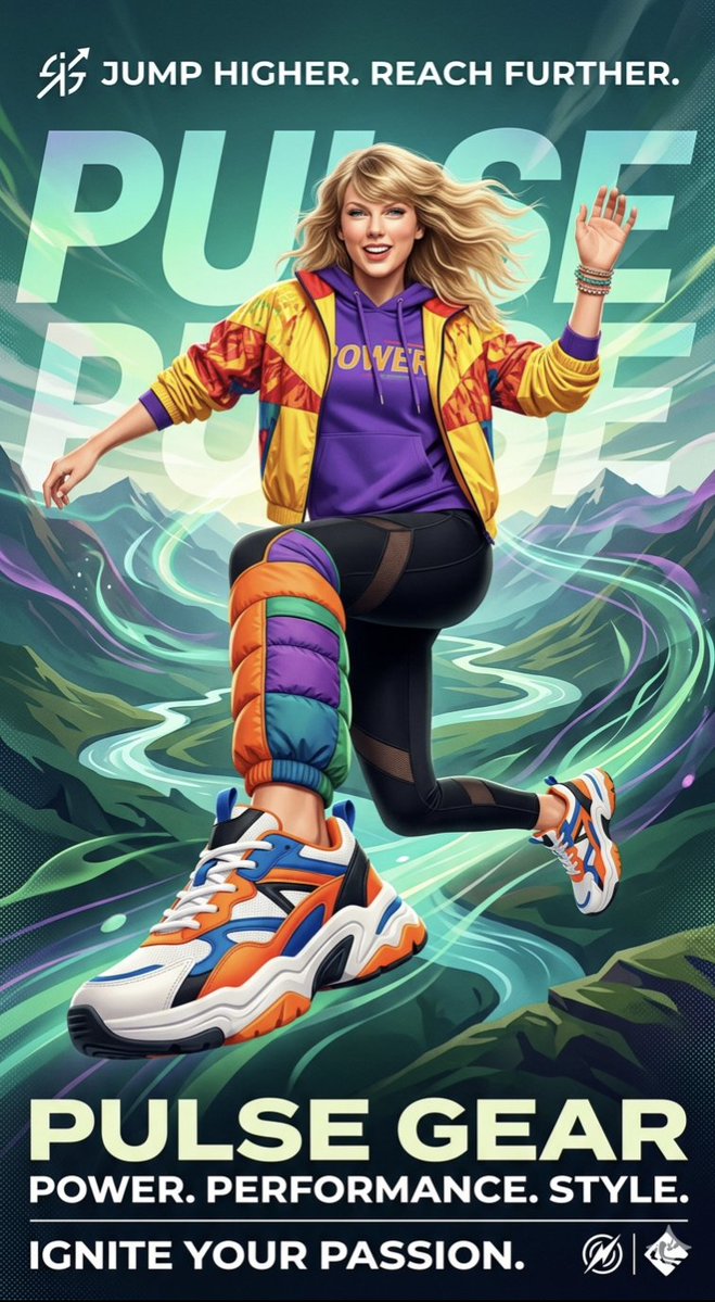 Sample output image for High-energy sports advertisement poster