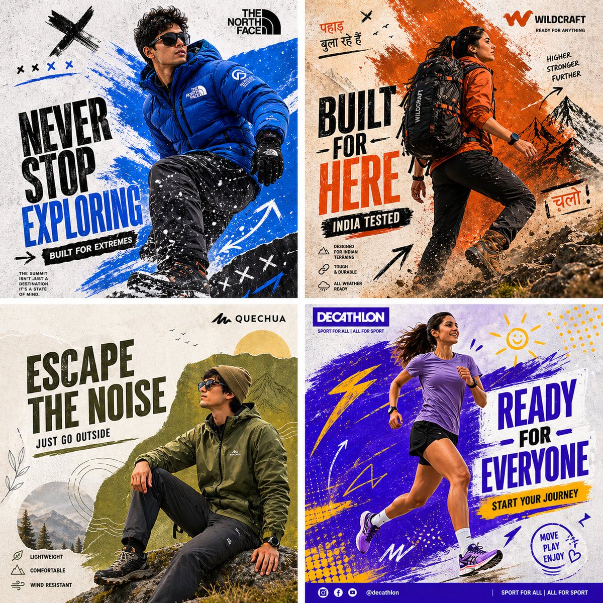Outdoor Sportswear Advertising Grid