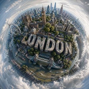 Spherical Miniature World Cityscape
