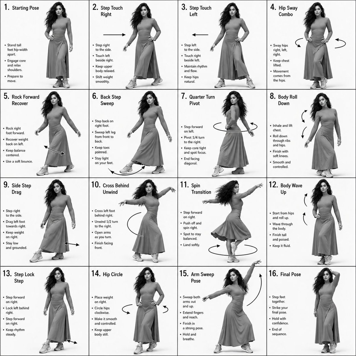 Infographic / Edu Visual - Choreography Instruction Sheet Generator - Image 1