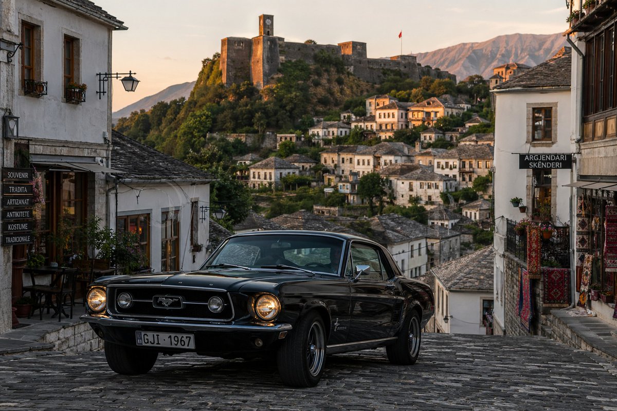Social Media Post - Classic Car in Scenic Location - Image 1