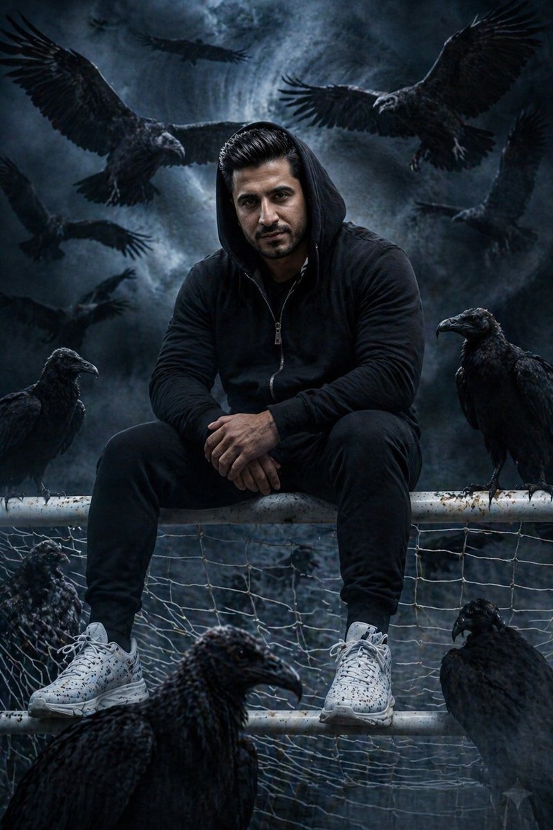 Profile / Avatar - Cinematic South Asian Male Portrait with Vultures - Image 1
