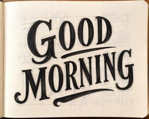 Vintage Sign-Painter Sketch