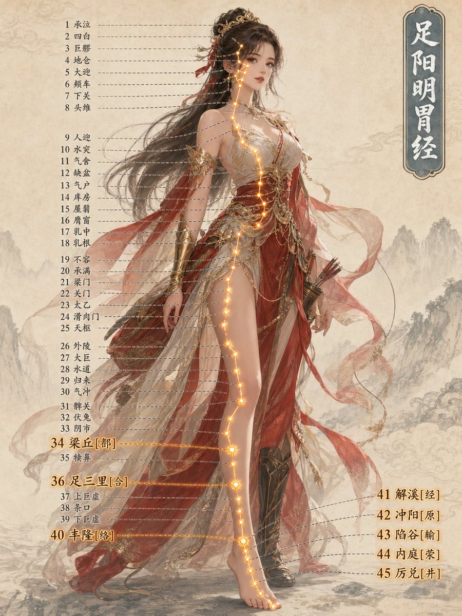 Chinese Medicine Meridian Infographic example 2