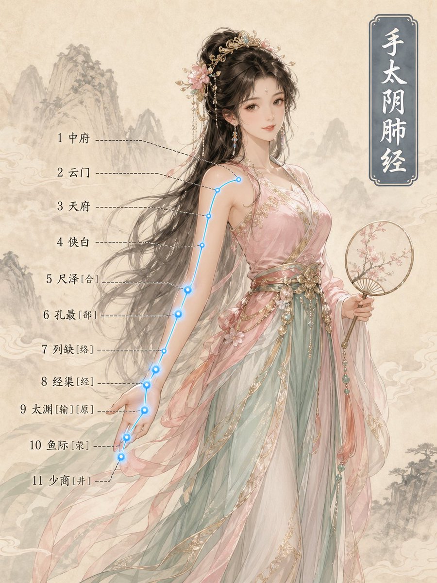 Chinese Medicine Meridian Infographic example 3
