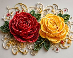 3D Paper Quilling Floral Art