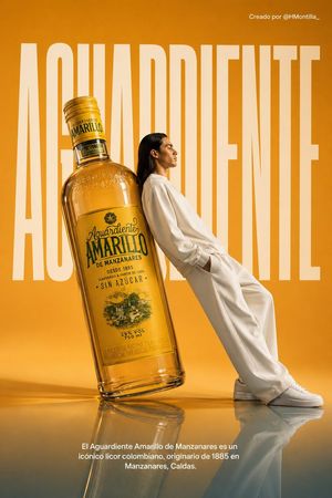 Aguardiente fashion ad from portrait reference