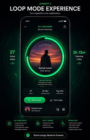 Neon Loop Mode Music App Poster