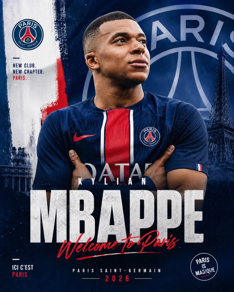 Social Media Post - PSG Transfer Announcement Poster - Image 1