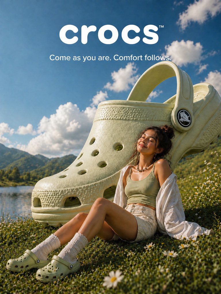 Product Marketing - Surreal Crocs Summer Ad Poster - Image 1