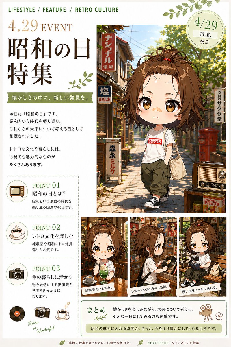Social Media Post - Showa Day Retro Culture Magazine Cover - Image 1