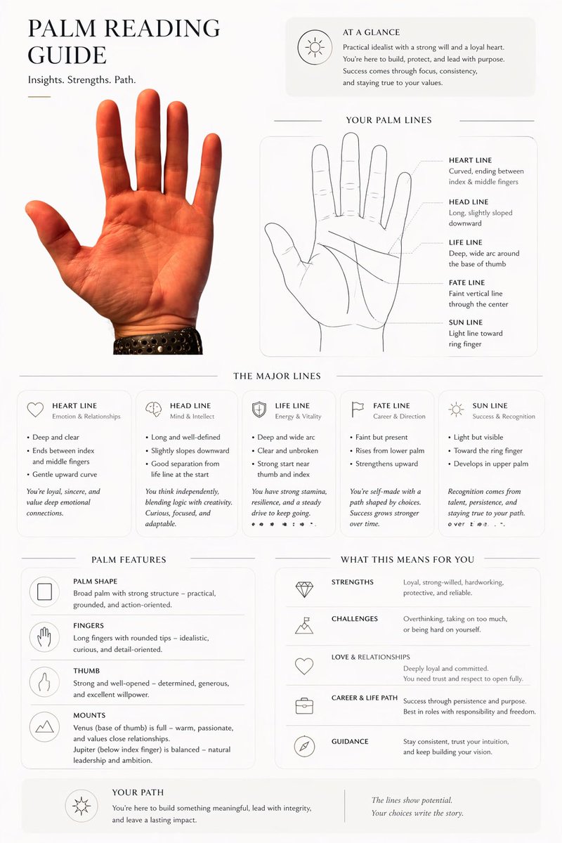 Editorial Palm Reading Infographic