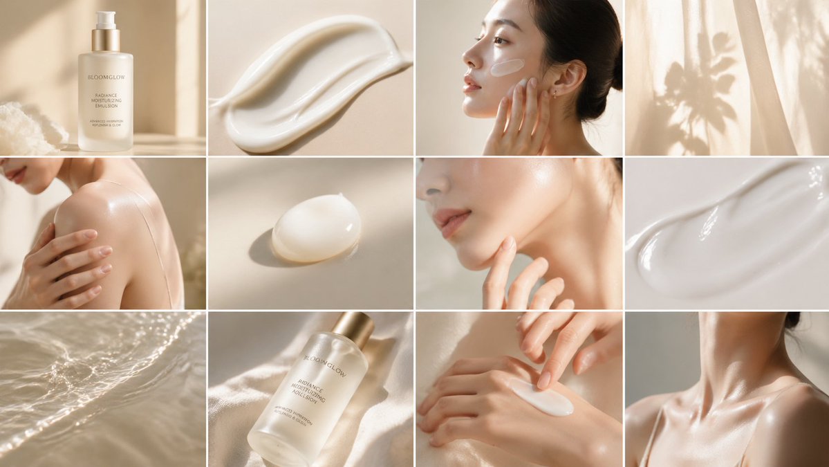 E-commerce Main Image - Luxury Skincare Editorial Grid - Image 1