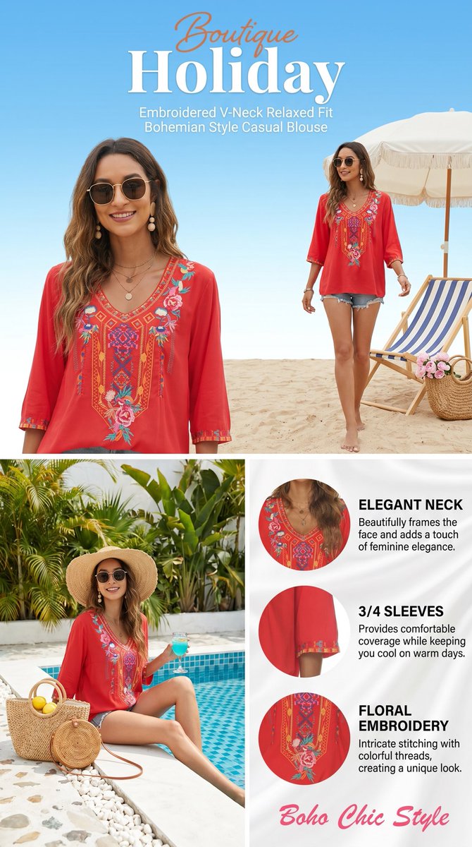 E-commerce Main Image - Reference-to-Boho Fashion Ad Remake - Image 2