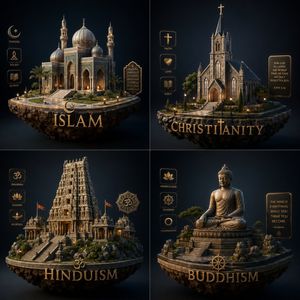 Luxury Religion Concept Poster Grid