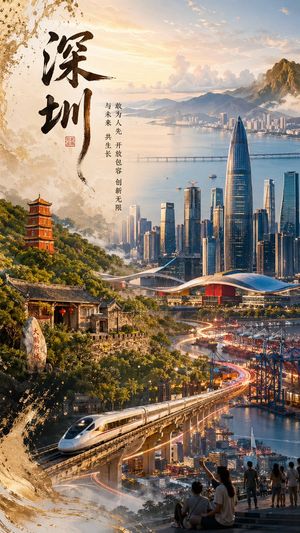 Shenzhen Heritage Futuristic Poster