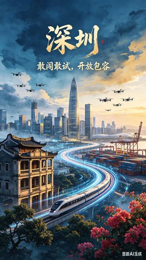 Futuristic Shenzhen City Poster