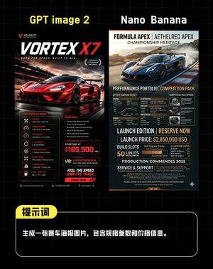 AI Supercar Poster Comparison