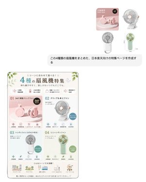 Japanese EC Portable Fan Feature Page