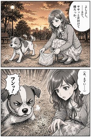 Manga Dog Kick at Sunset Park