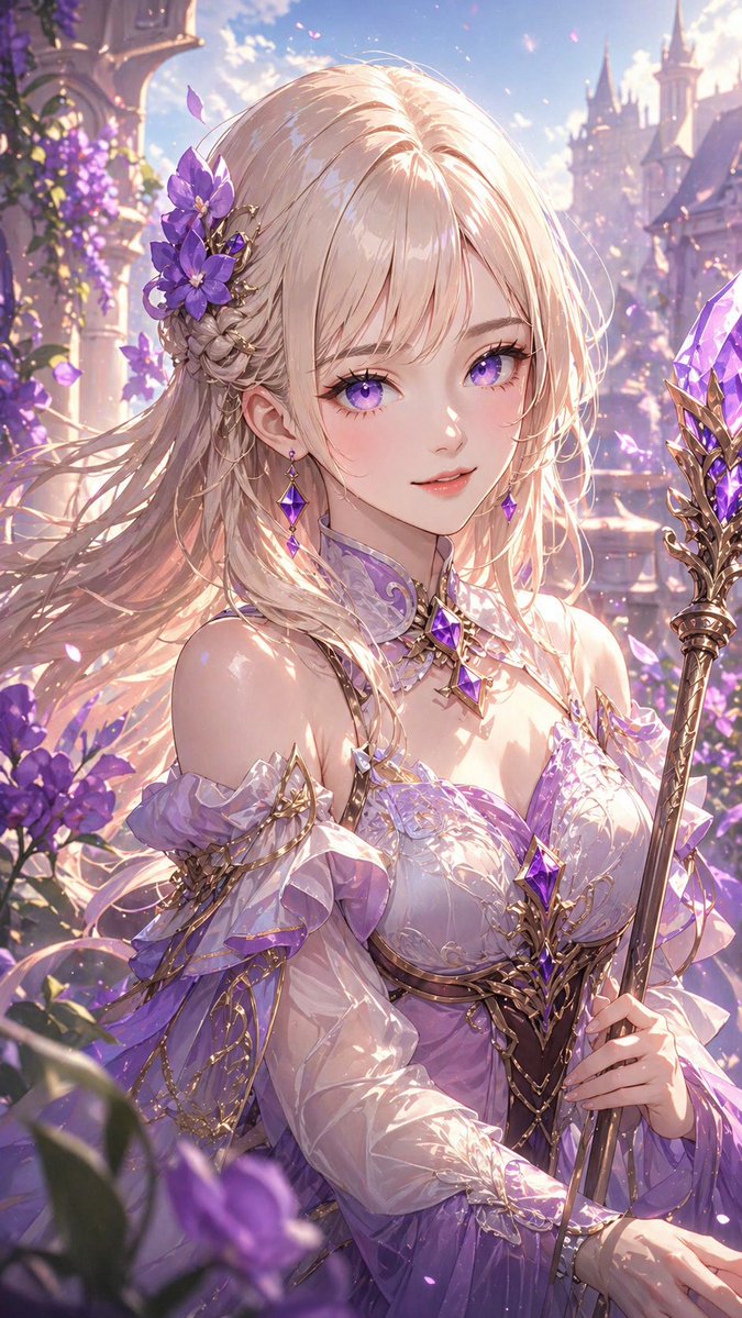 Profile / Avatar - Lavender Fantasy Mage Portrait - Image 1