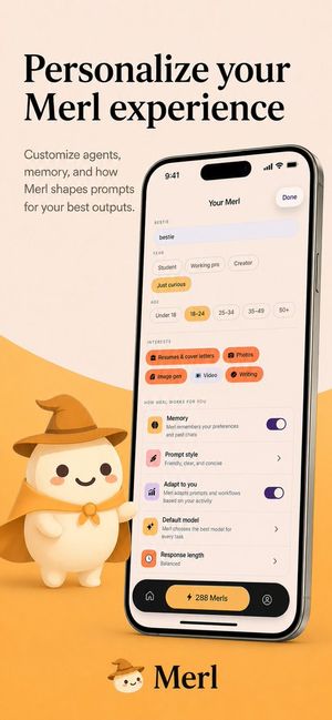 Merl iOS Personalization Screenshot
