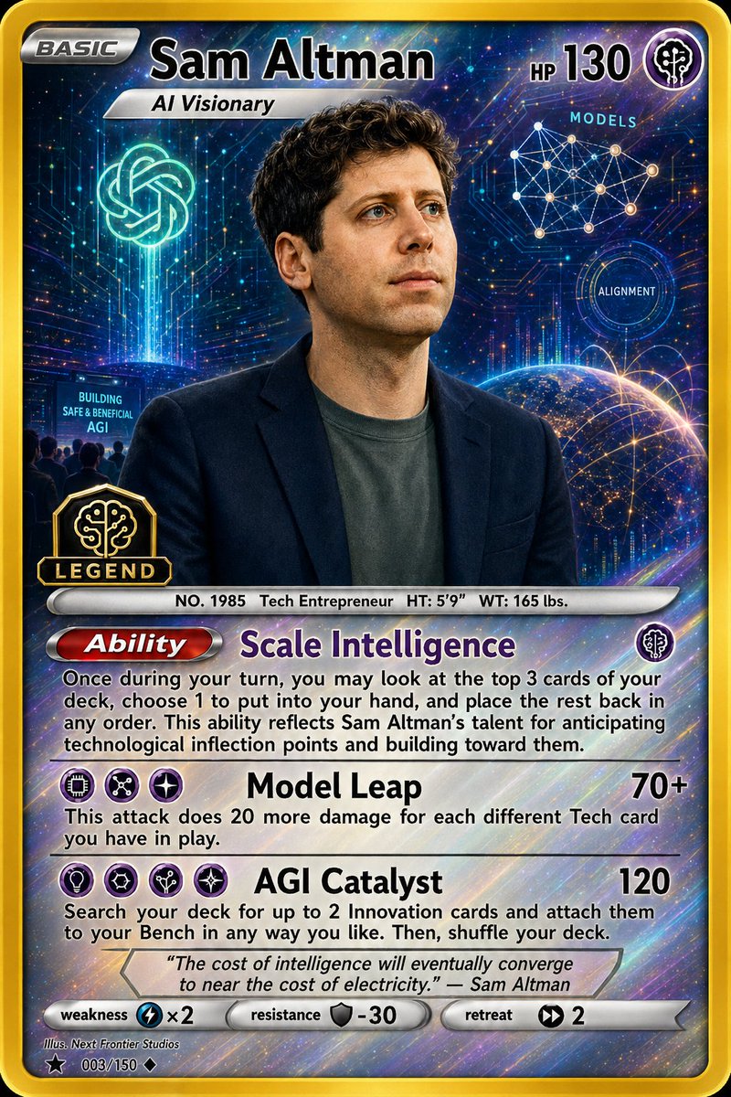 Product Marketing - Holographic AI Visionary Trading Card - Image 1
