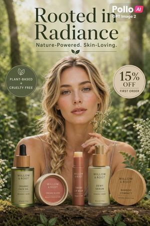 Natural Skincare Forest Ad Poster