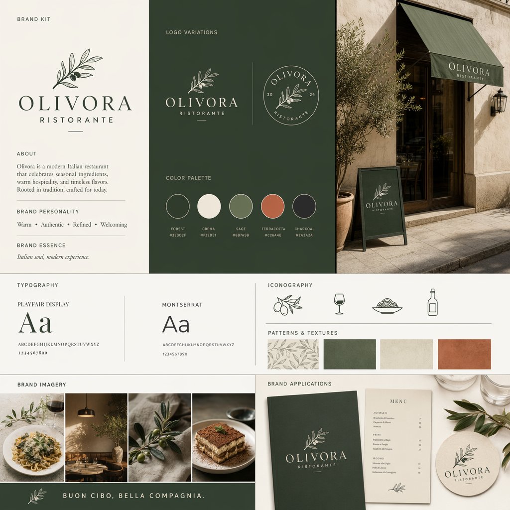 Infographic / Edu Visual - Italian Restaurant Brand Kit Board - Image 1