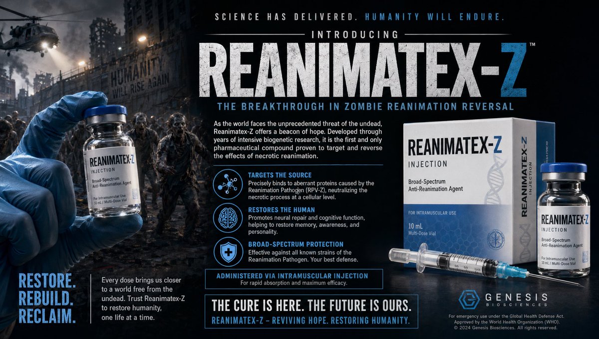 Product Marketing - Zombie Cure Pharma Ad Poster - Image 1