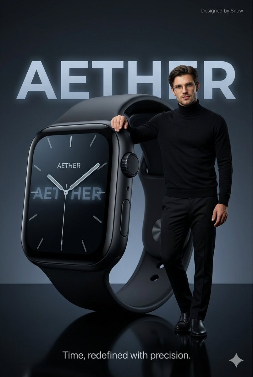 Sample output image for Minimalist Luxury Tech Advertisement