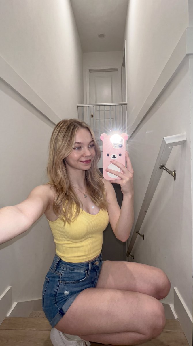 Sample output image for Candid stairwell flash selfie