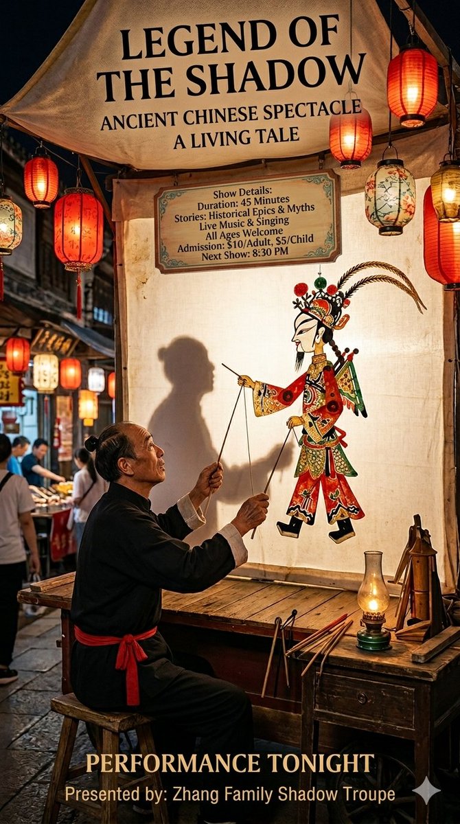 Sample output image for Traditional Shadow Puppet Performance