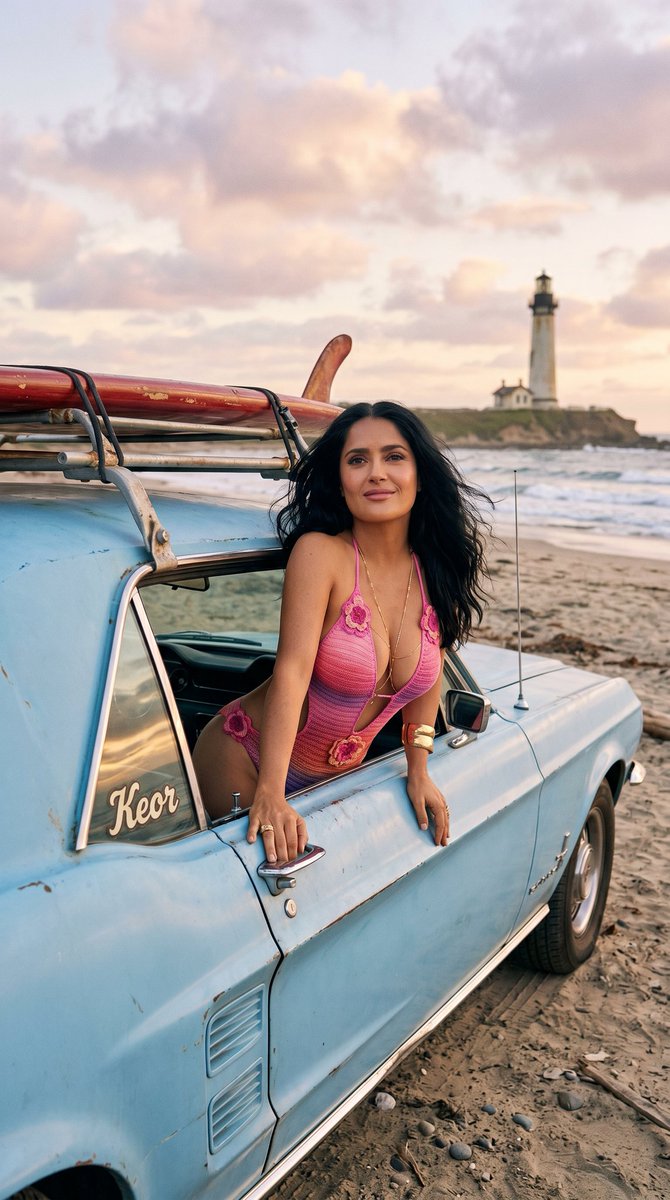 Vintage Coastal Road Trip Portrait 4