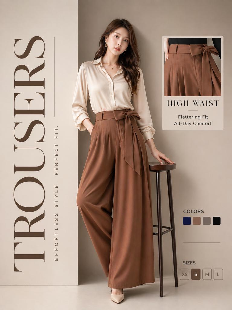 High-End Trousers Advertising Poster AI 이미지 프롬프트 예시