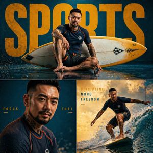 Fashion Sports Editorial Triptych