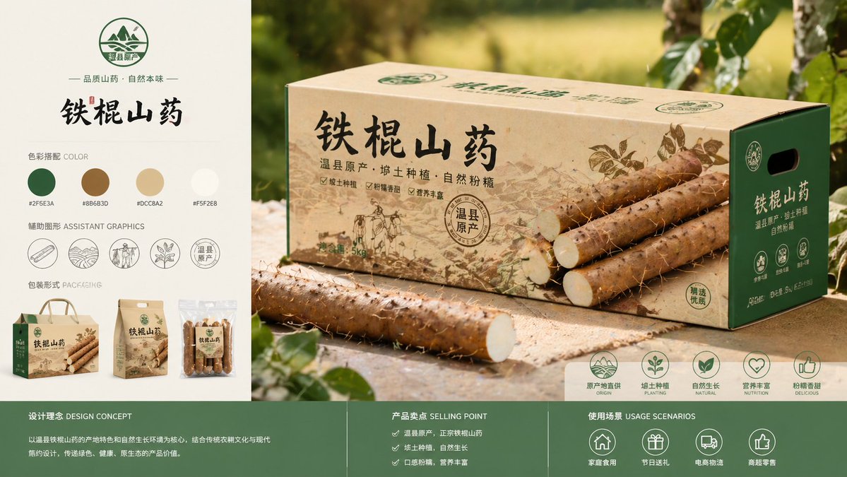 Yam Product Packaging Design Prompt example 2
