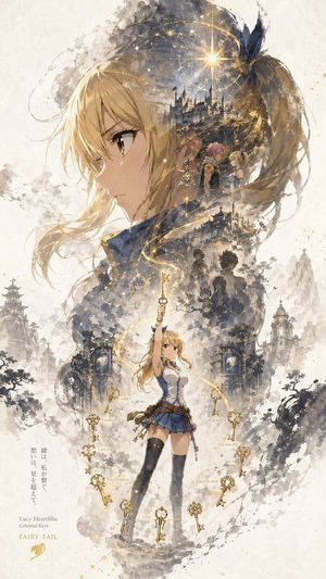 Double Exposure Character Poster Prompt