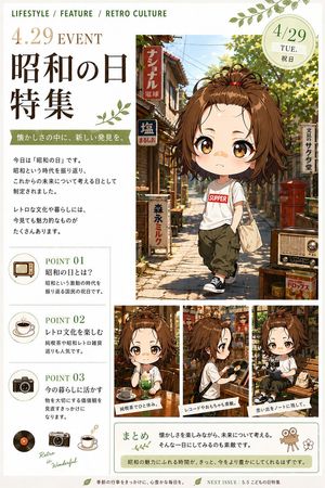 Showa Day Retro Editorial Poster